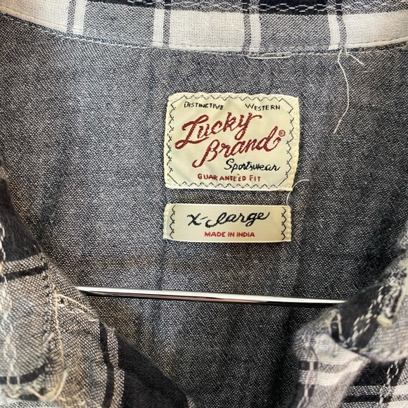 Lucky Brand Buffalo Check Taylor Swift Snake Embroidery Western Button Down XL - Picture 8 of 8